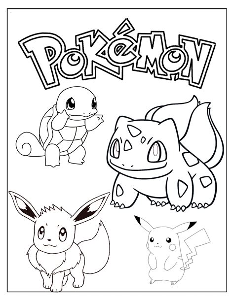 pokemon coloring page for kids|Free Pokemon printable sheets, pages and pdf